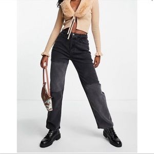 NWT Hollister Ultra High Rise Dad Jean Patchwork